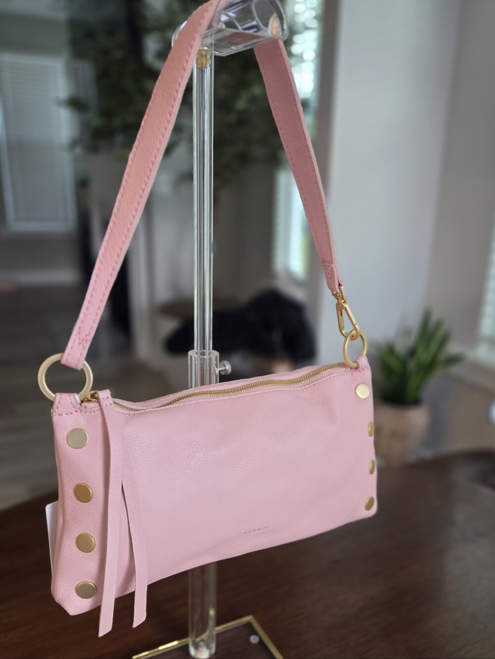 NWT $295 Hammitt KYLE Leather Crossbody Shoulder Bag Purse FLAMINGO Pink Small - Picture 6 of 9